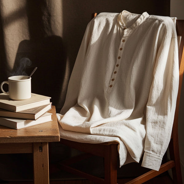 Unisex Tunic Shirt in Fused Canvas: Relaxed Elegance and Distinctive Charm