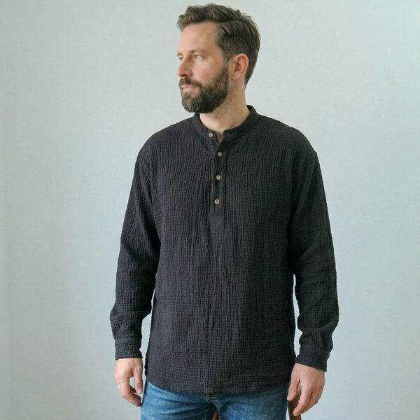 Cămașă Unisex din Muselină de Bumbac Premium - Eleganță Naturală și Confort