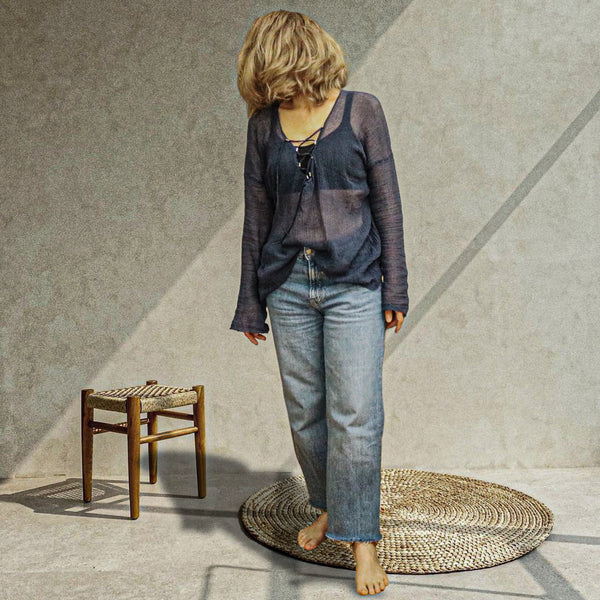 Bluza lejera de vara din panza topita de bumbac