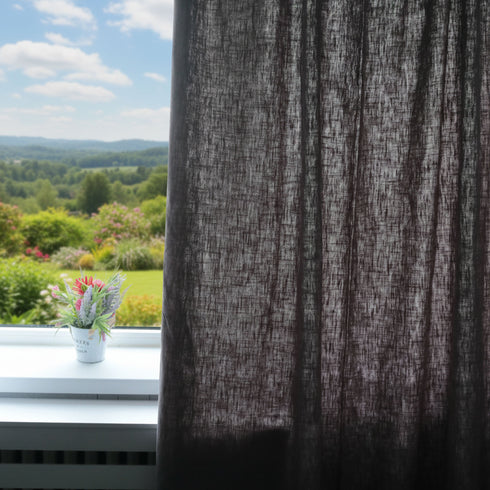 Draperii din IN, Draperii rustice cu dimensiuni personalizate - vedere spre parc