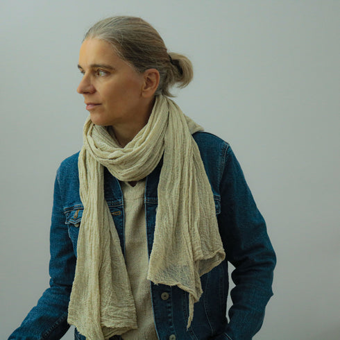 Eșarfa din bumbac topit