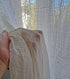Panza topita din in culoarea ivory cu textura creponata si transparenta diafana Foxenia