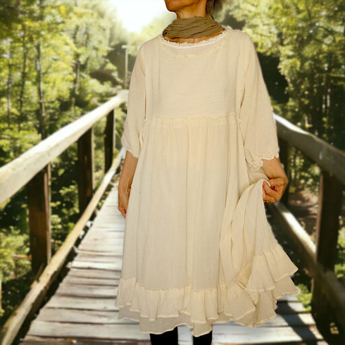 Rochie de vara. Rochie dama din panza topita.