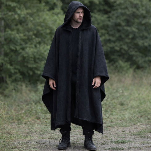 Pelerina Medievală Unisex din In și Bumbac: Eleganță Autentică și Mister
