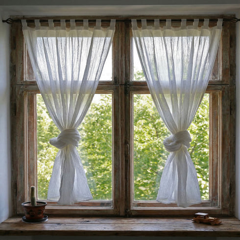 Cotton fusible web curtain