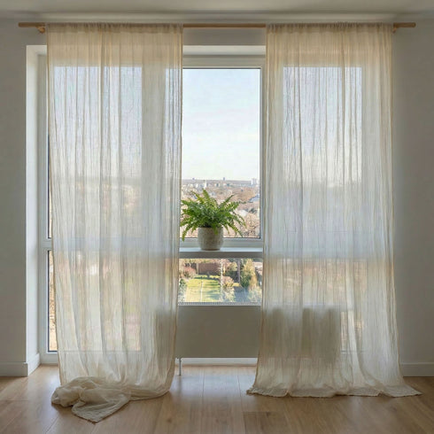 Cotton fusible web curtain