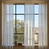 Transparent washed linen curtain and in extra-large size