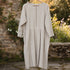 Women's dress with pockets made of soft pre-washed linen fabric. Women's linen tunic.