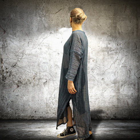 Caftan vaporos din bumbac topit pentru plaja